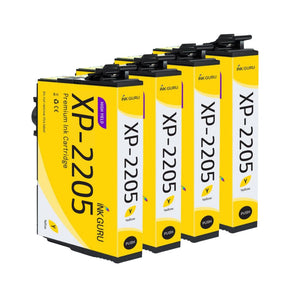 XP-2205 Yellow Ink - 4 Pack of XP-2205 Ink - Compatible with Epson XP-2205 Printers