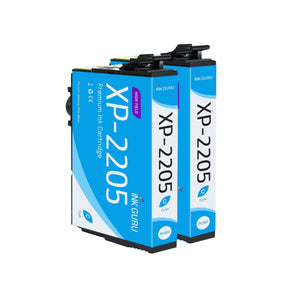 XP-2205 Cyan Ink - 2 Pack of XP-2205 Ink - Compatible with Epson XP-2205 Printers