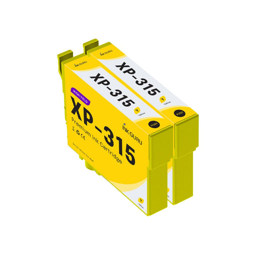 Epson XP-315 Ink - Pack of 2 Yellow Value Multipack, High Capacity T1814 Compatible Ink Cartridges (18XL)