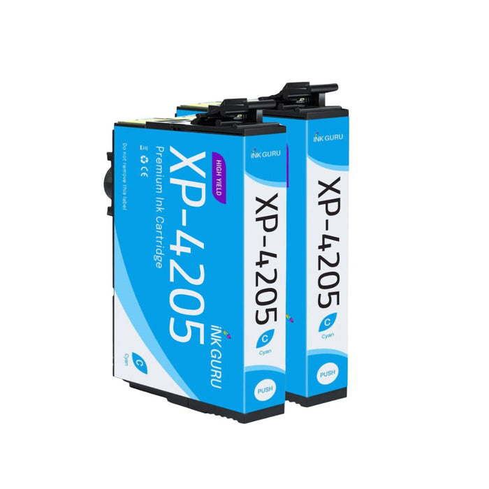 Epson XP-4205 Cyan Ink - Pack of 2 Cyan Value Multipack, High Capacity 604XL Compatible Ink Cartridges