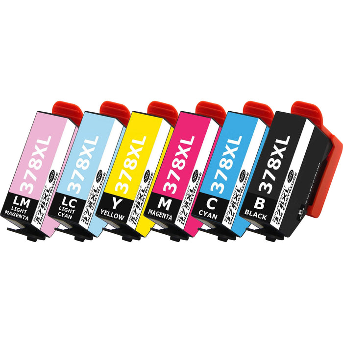Epson XP-8005 Ink - Pack of 6 Value Multipack. High Capacity 378XL Compatible Ink Cartridge