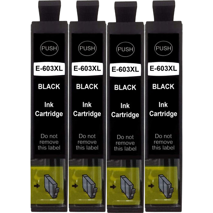 Compatible Epson WF-2830DWF Black Ink Cartridge Pack of 4