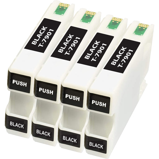 Epson 79XL Ink - 4 Black Value Pack. High Capacity 79XL Compatible Ink Cartridge