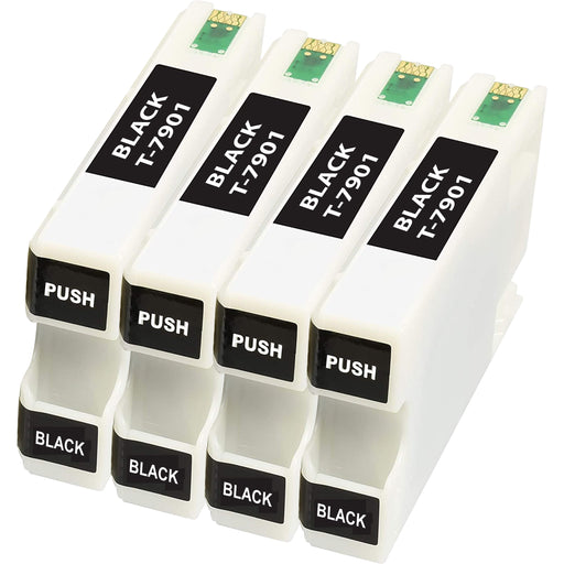 Compatible Epson 79XL T7901XL Black Ink Cartridges Pack of 4