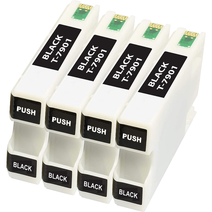 Epson 79XL Ink - 4 Black Value Pack. High Capacity 79XL Compatible Ink Cartridge