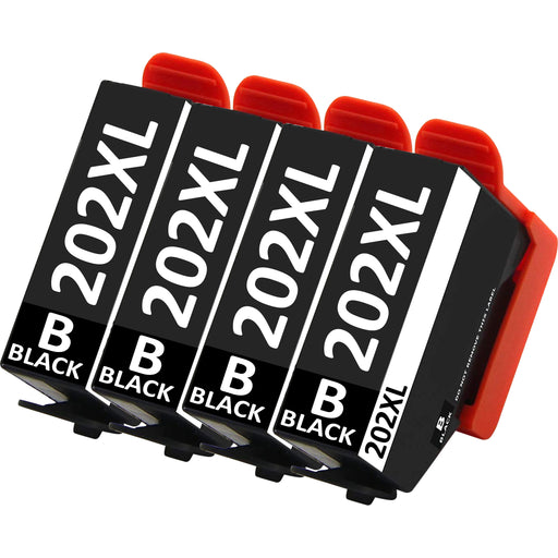 Epson 202XL Ink - 4 Photo Black Value Multipack. High Capacity 202XL Compatible Ink Cartridge