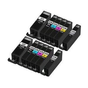 Canon MG8150 Ink - 12 Pack 2 Packs of 6 Value Multipack High Capacity PGI-525XL / CLI-526XL Compatible Ink Cartridges