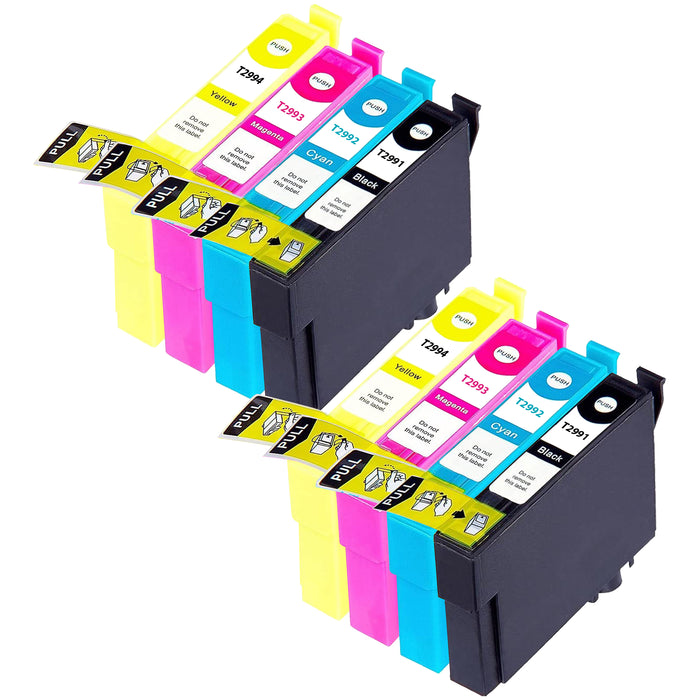 Compatible Epson 29XL High Capacity Ink Cartridges - Pack of 8 - 2 Sets