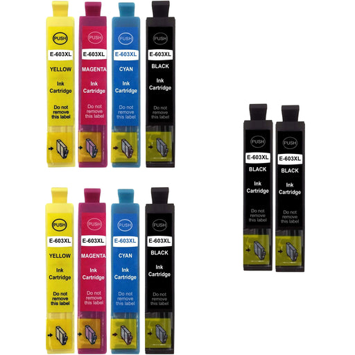 Compatible Epson WF-2820DWF Ink Cartridges Pack of 10 - 2 Set & 2 Black