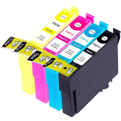 Epson DX7000 Ink - Pack of 4 Value Multipack. High Capacity T0715 Compatible Ink Cartridge