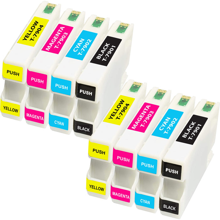 Compatible Epson 2 Sets of 4 WF-5620DWF ink cartridges (79xl)