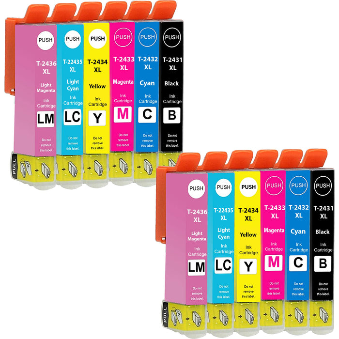 Epson XP-55 Ink - Pack of 12 2 Pack Value Multipack. High Capacity 24XL Compatible Ink Cartridge