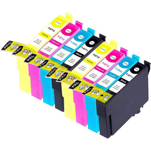 Compatible Epson 2 Sets of 4 DX8400 ink cartridges (T0715)