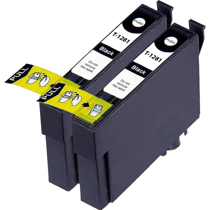 Compatible Epson 2 Black S22 Ink Cartridges (T1281)