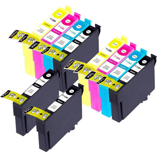 Epson SX125 Ink - Pack of 10 2 Pack & 2 Black Value Multipack. High Capacity T0715 Compatible Ink Cartridge