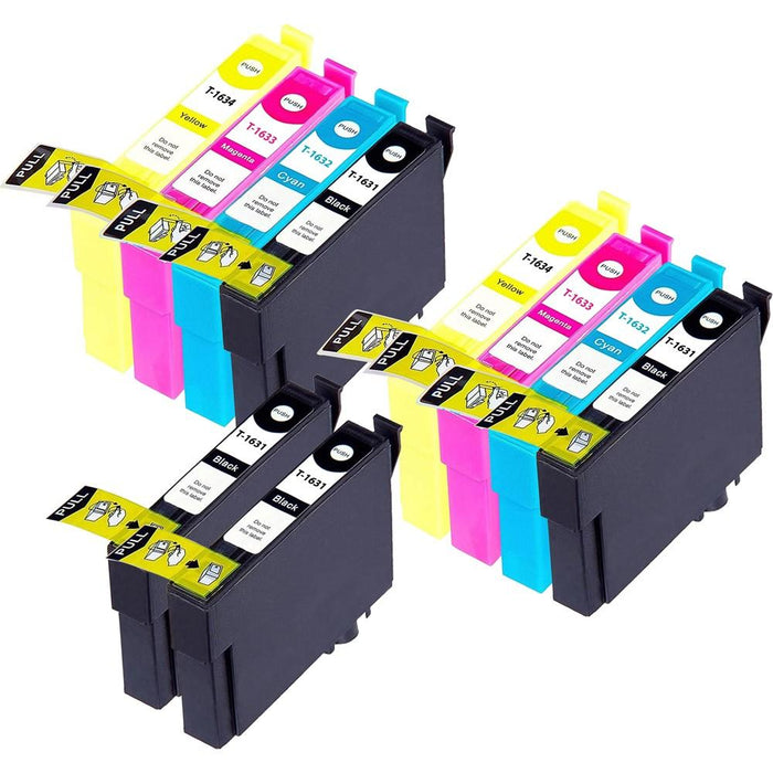 Epson WorkForce WF-2630WF Ink - Pack of 10 2 Pack & 2 Black Value Multipack. High Capacity 16XL Compatible Ink Cartridge