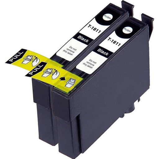 Compatible Epson 2 Black XP-405WH Ink Cartridges (T1811 XL)