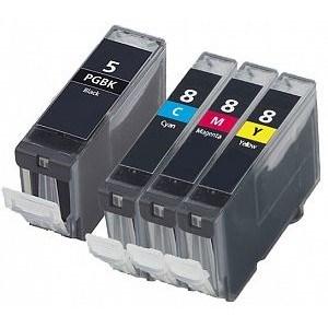 Compatible Canon 1 Set of 4 iX5000 Ink Cartridges (PGi-5/CLi-8)