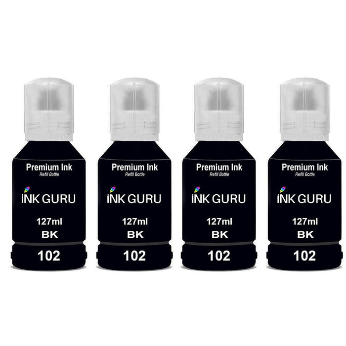 Compatible Epson EcoTank ET-3750 Black Ink Cartridge Pack of 4