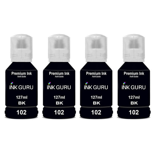 Epson Ecotank ET-3850 4 Black Value Pack - Ecotank 102 Compatible Ink Cartridge