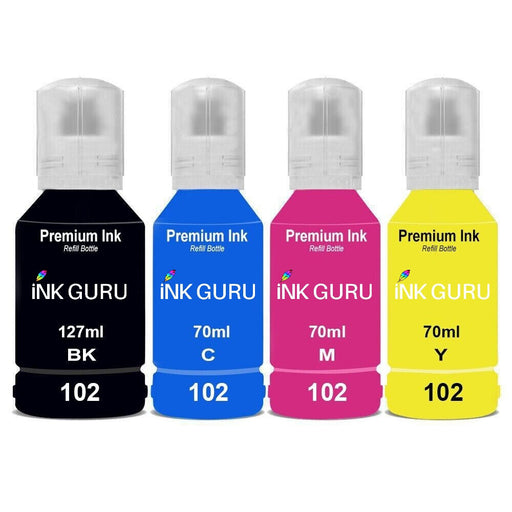 Epson Ecotank 102 Ink - Pack of 4 Value Multipack. High Capacity Ecotank Ecotank 102 Compatible Ink Cartridges