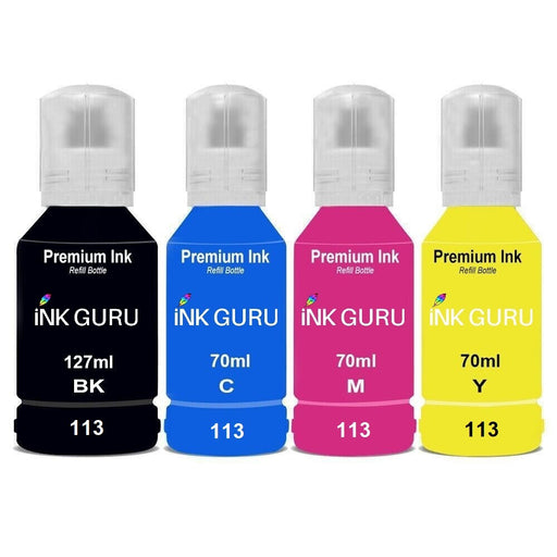 Epson EcoTank ET-16680 Ink - Pack of 4 Value Multipack. High Capacity EcoTank 113 Compatible Ink Cartridge