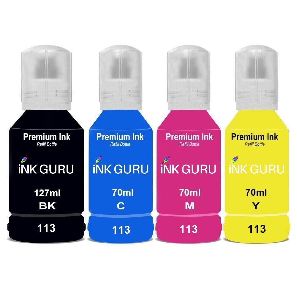Epson EcoTank ET-5850 Ink - Pack of 4 Value Multipack. High Capacity EcoTank 113 Compatible Ink Cartridge