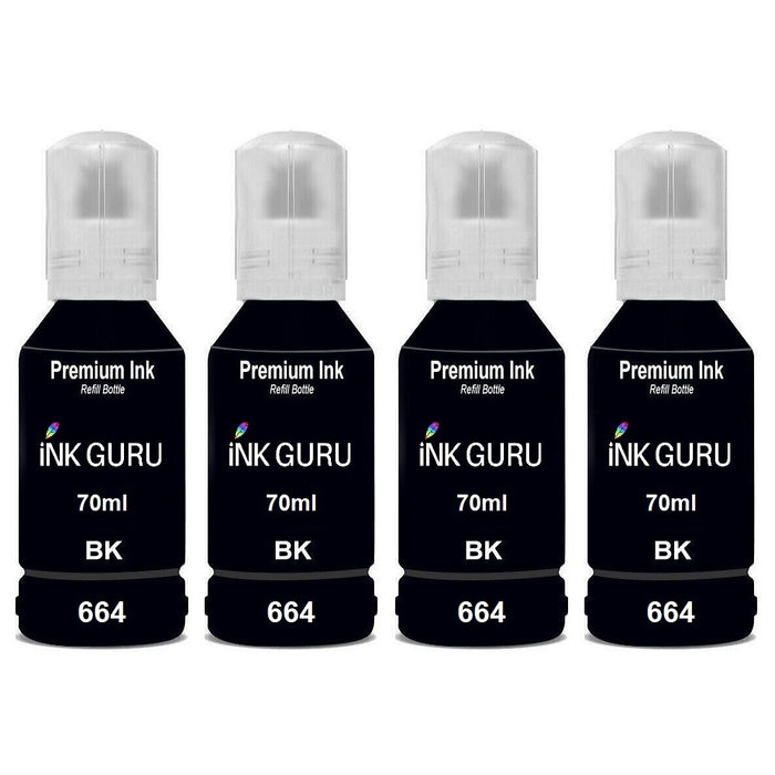 Epson EcoTank ET-3600 Black Ink - 4 Black Value Pack. High Capacity EcoTank 774 Compatible Ink Cartridge