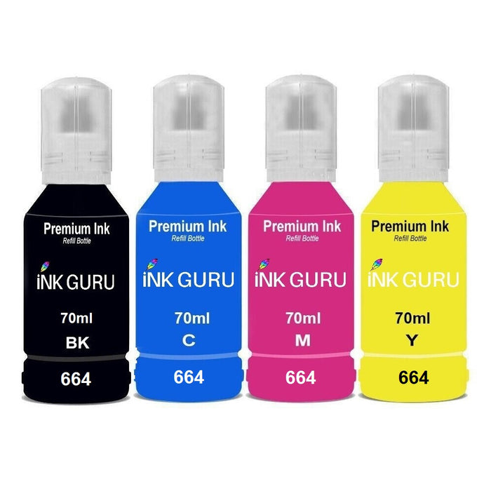 Epson Ecotank 16500 Ink - Pack of 4 Value Multipack. High Capacity Ecotank 664 Compatible Ink Cartridges
