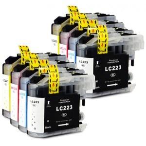 Compatible Brother 2 Sets of 4 MFC-J5625DW ink cartridges (LC223 XL)