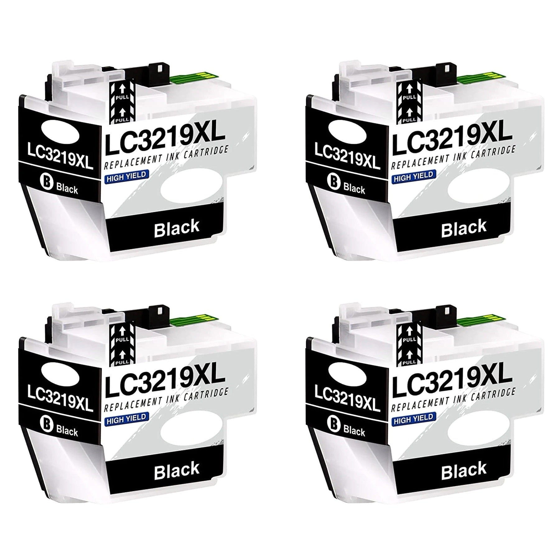 Compatible Brother 1 Set of 4 Black MFC-J5335DW Ink Cartridges (LC3217/3219 XL)