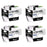 Compatible Brother 1 Set of 4 Black MFC-J5335DW Ink Cartridges (LC3217/3219 XL)