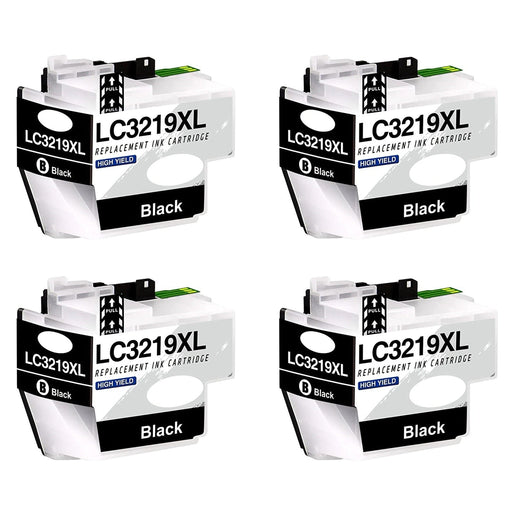 Compatible Brother 1 Set of 4 Black MFC-J5335DW Ink Cartridges (LC3217/3219 XL)